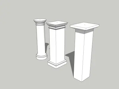 classic columns 3d model 3D model