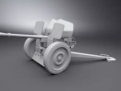 25mm Hotchkiss Artillery scale model 3D print model