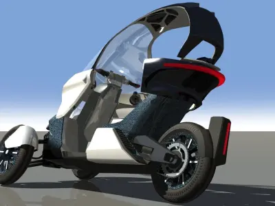 concept trike moto 2019 3D model
