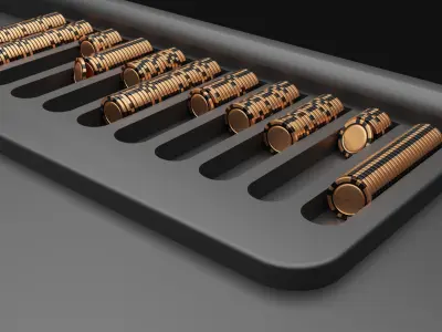 Blackjack table PBR Low-poly 3D model Low-poly 3D model