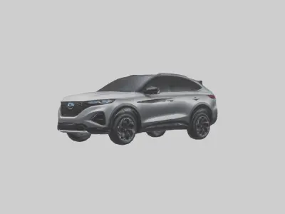 Highperformance Crossover SUV model Low-poly 3D model