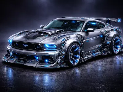 Futuristic Model of  Sports Car Concept 3D model