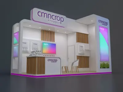 exhibition stand 18 sqm 3D model purchase