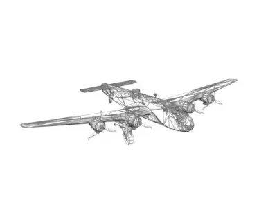 AIRCRAFT HALIFAX Free 3D model