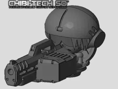 CHIBI-TECH SD - ASHLEY MK IV HATCH GUNNER 3D print model