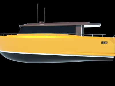 48 Feet Trawler Boat  3D model
