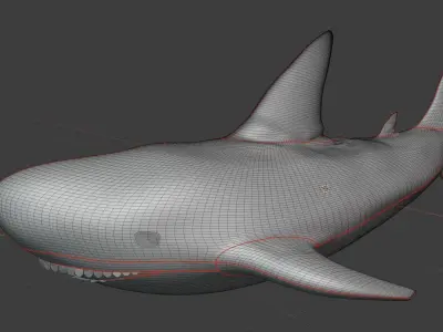 Shark Stuffed Animal 3D model