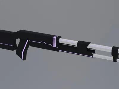 Neon weapon set Free low-poly 3D model