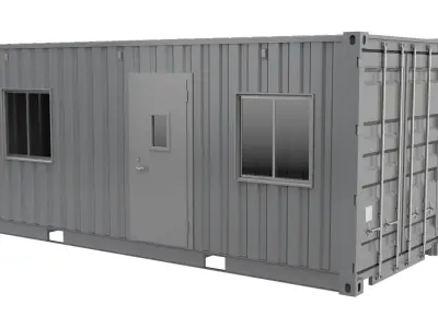 Office Container With Interior 3D model