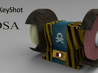 Bench grinder Free 3D model