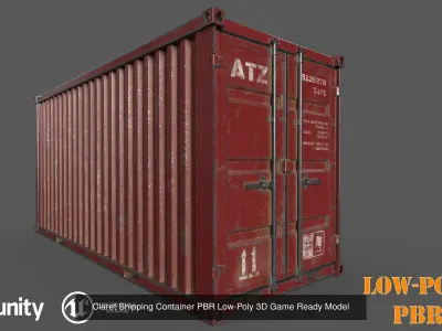 9  Colourfull Container Pack PBR Low-Poly Game Ready 3D Model