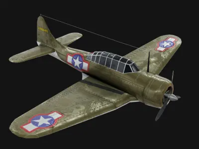 Douglas SBD Dauntless Low-poly 3D model