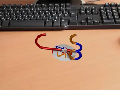 hanger with suction cups Free 3D model