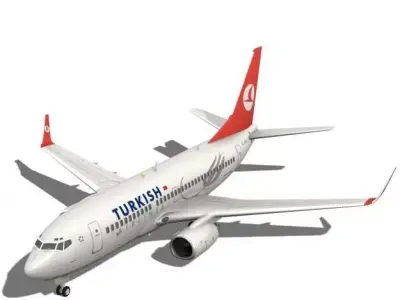 Turkish Airlines Boeing 737-700w 3D model