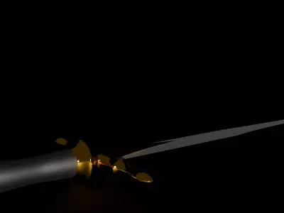 Stiletto Dagger Low-poly 3D model