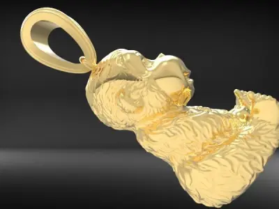 Monkey Pendant 3D print model