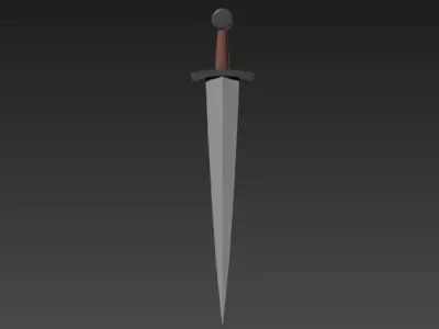 Armed Sword Low-poly 3D model