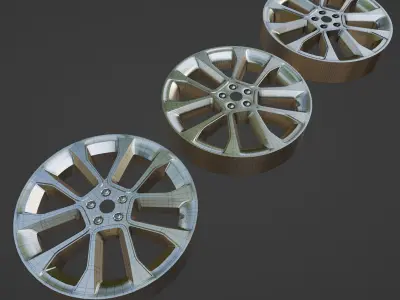 Range Rover 20in Wheels Replica Low-poly 3D model