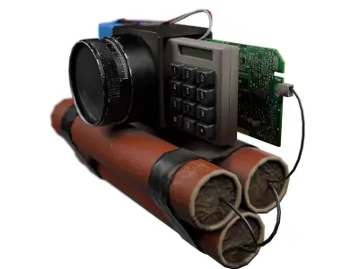 Dynamite optical trap Low-poly 3D model