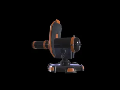 Artillery Battery  Low-poly 3D model