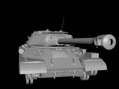 R90 IS4M Tank Low-poly 3D model