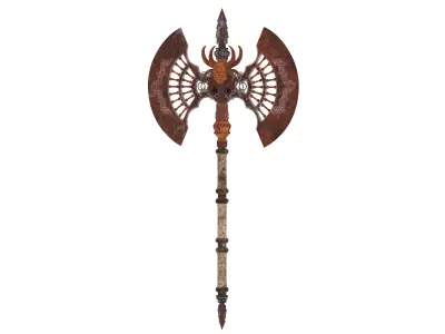 Battle Axe Low-poly 3D model 40