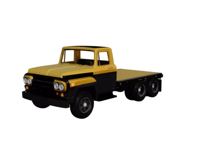 Early Vintage Flatbed Pickup Truck Antique Historical Vehicle 03 3D model
