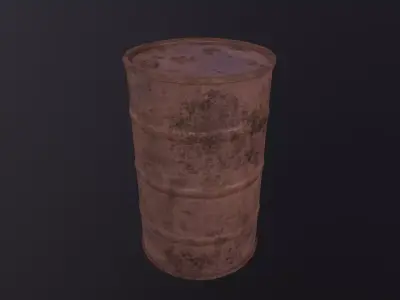 Rusty drum 3D Model Low-poly 3D model