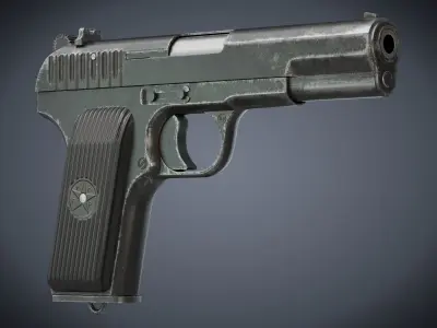 TT 33 Tokarev pistol Low-poly 3D model buy