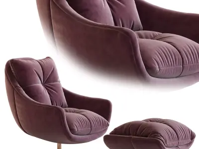 Sophia  Swivel armchair 3D model