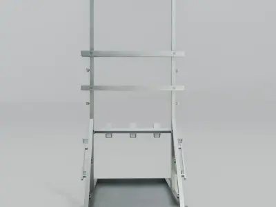 Hospital Equipment mobile stand Free low-poly 3D model