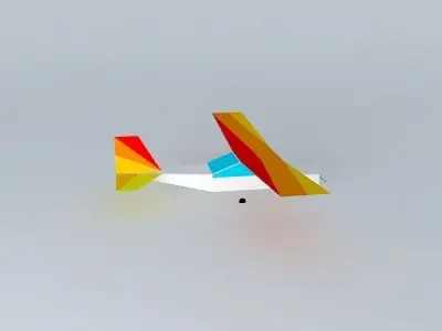 Aeroplane airplane flying in sky Free 3D model purchase