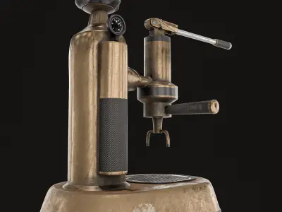 Old Coffee machine Low-poly 3D model