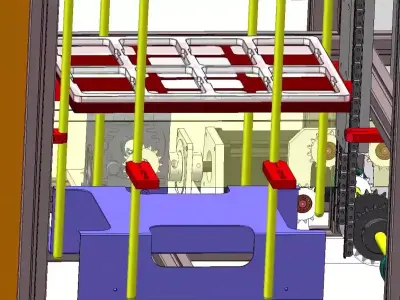 Auto Stocker and Pallet Feeder Receiver Machine-Palletizing Cell 3D model