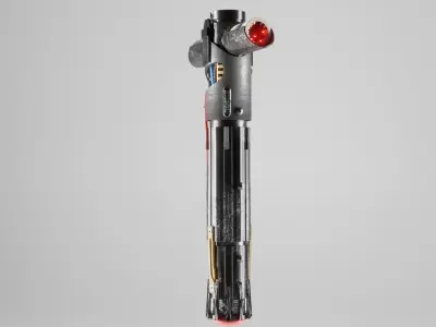 Kylo Ren Lightsaber Low-poly 3D model