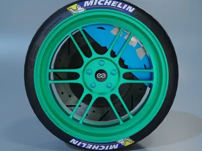 Enkei RPF1 Wheel Low-poly 3D model