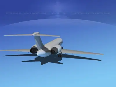 Boeing 717-200 Unmarked 1 3D model