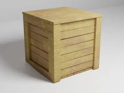 PBR Box Crate Low-poly 3D model