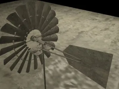 Wind Mill Free low-poly 3D model