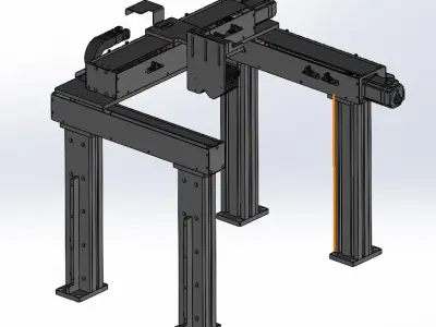 SINGLE AXIS XY ROBOT CNC 3D model