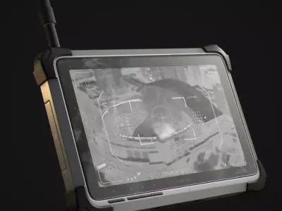 Tablet Phone Military Low-poly 3D model purchase