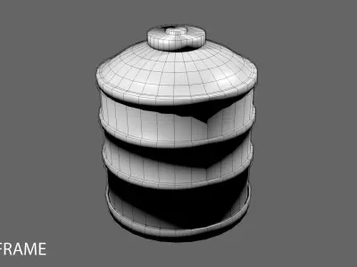 Steel Water Tank 3 3D model