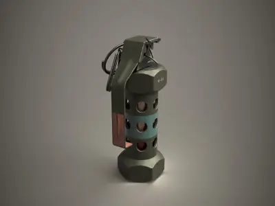 M84 stun grenade PBR low-poly game ready Low-poly 3D model
