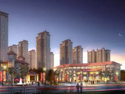 3Dmax fashion city commercial square building 221 3D model