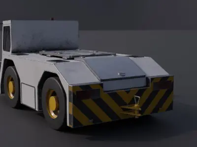 Aircraft Tug Tractor Low-poly 3D model