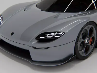 Koenigsegg CC850 2023 Low-poly 3D model