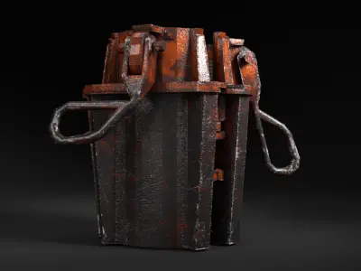 Drilling Wedge Low-poly 3D model