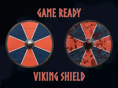 Viking Shield 1 - New and bloody 3D Model Pack