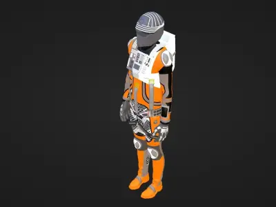 Robot Soldier - Assault Soldier Low-poly 3D model 23