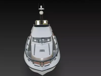 Modern Luxury Motor Yacht Cabin Cruiser 3D print model